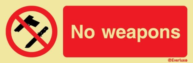 ISPS sign: No weapons